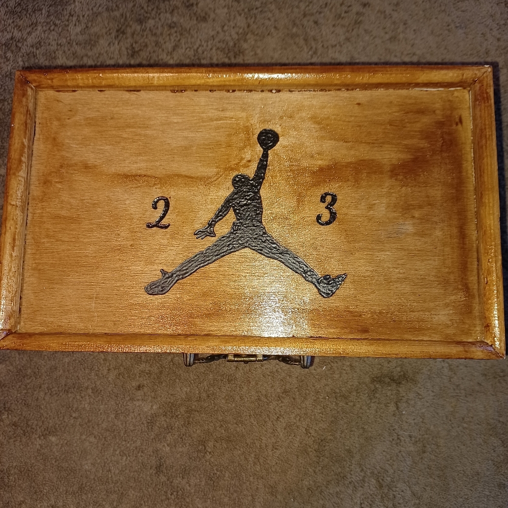 Hand Made Jordan 23 Keepsake Box
